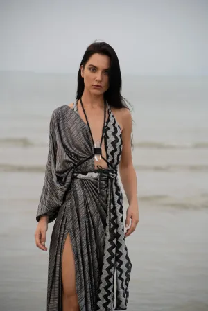 Clear Quartz - Black Braided Rope