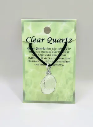 Clear Quartz Silver Wire Wrapped Necklace