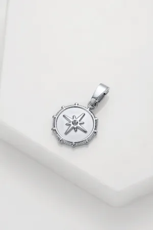 Compass Charm - Silver