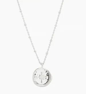 Compass Coin Necklace (silver)
