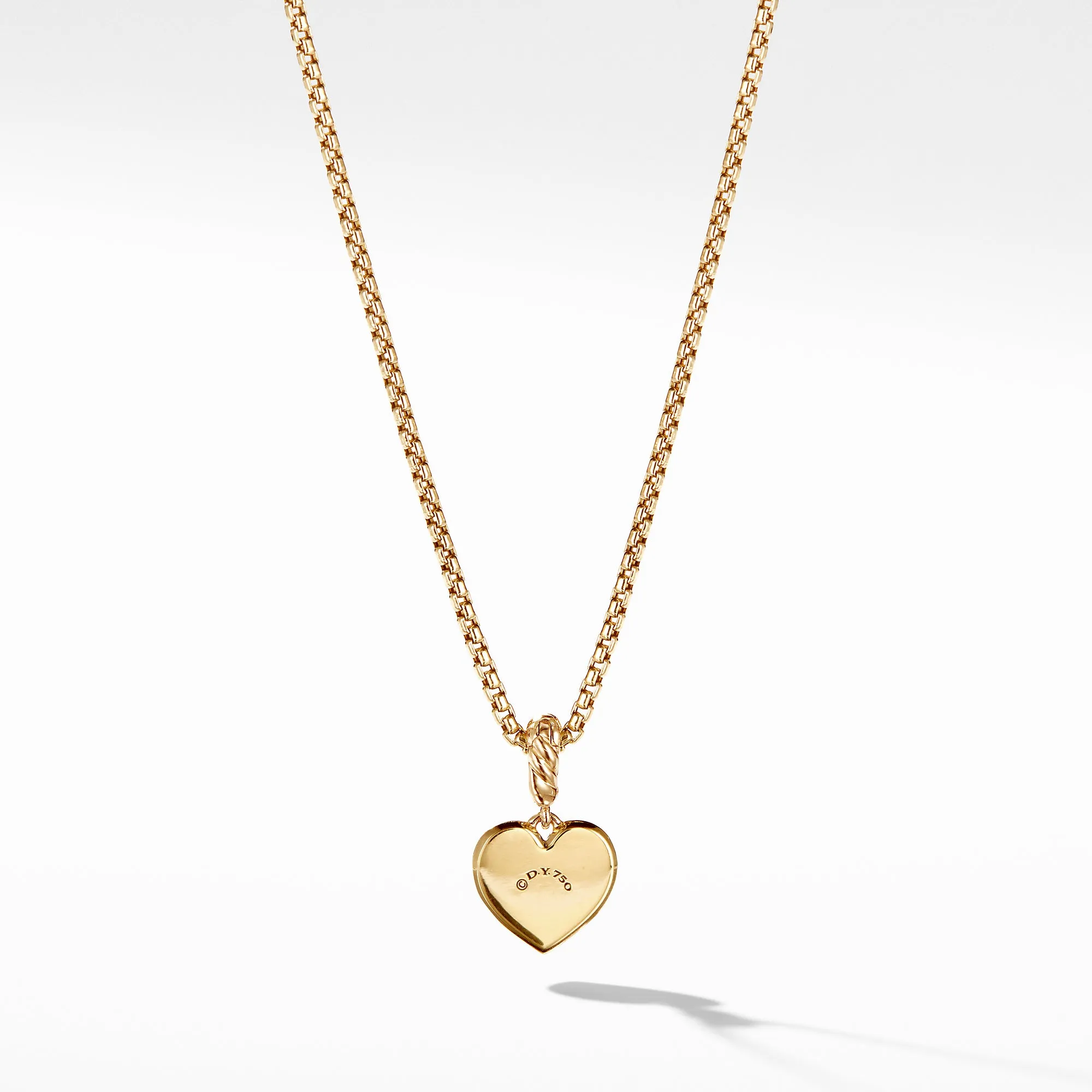 Compass Heart Pendant in 18K Yellow Gold with Diamonds