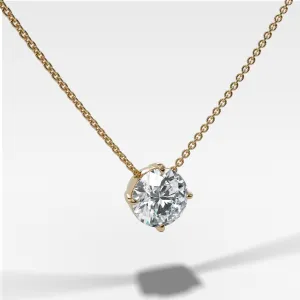 Compass Pendant Necklace with Round Cut Diamond