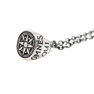 Compass Signet Necklace