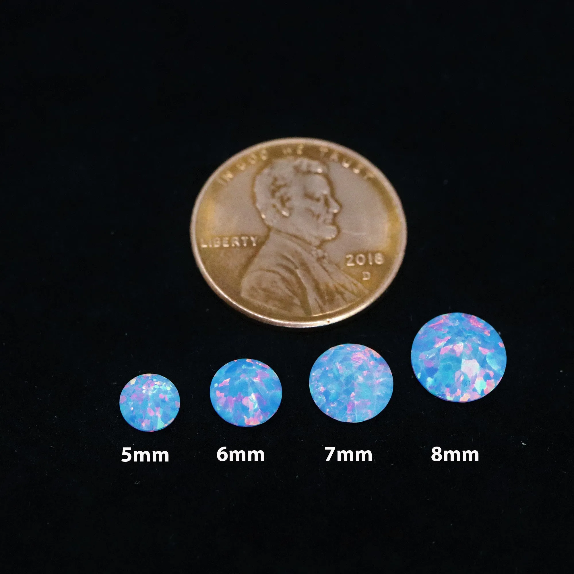 Cotton Candy Diamond Cut Faceted Opal Stones