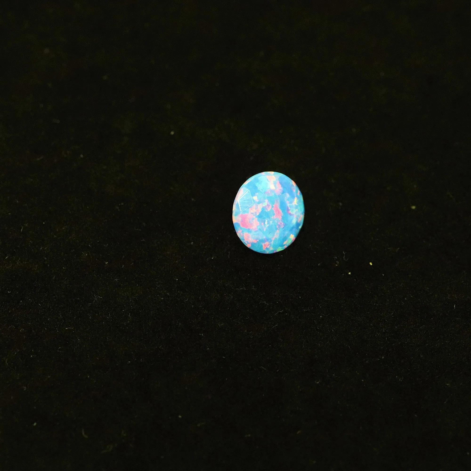 Cotton Candy Diamond Cut Faceted Opal Stones