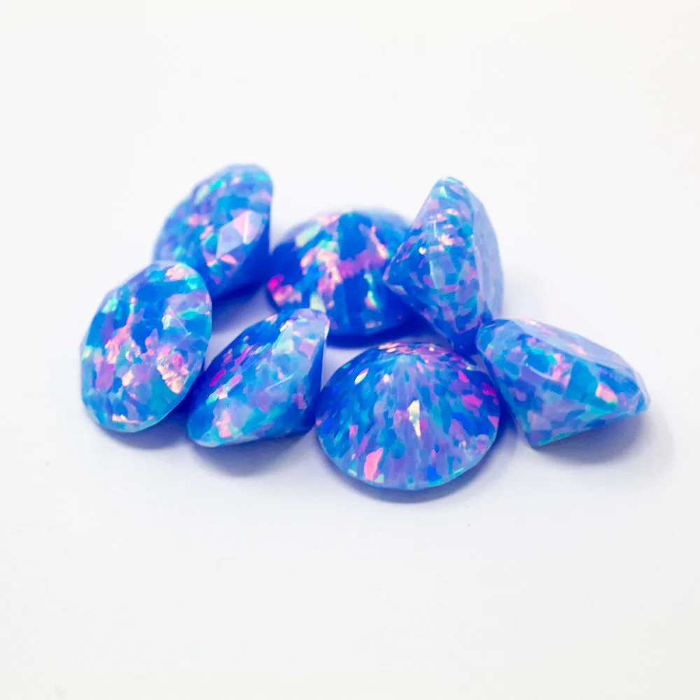 Cotton Candy Diamond Cut Faceted Opal Stones