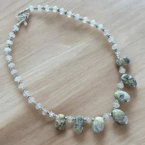 Crazy Lace Agate & Rose Quartz Necklace