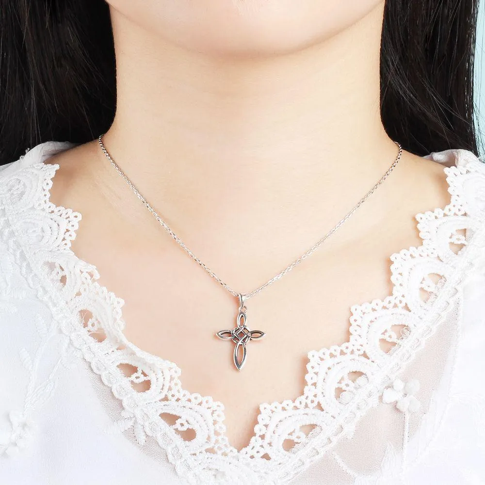 Cross Pattern Vintage Pendant Necklace Jewelry