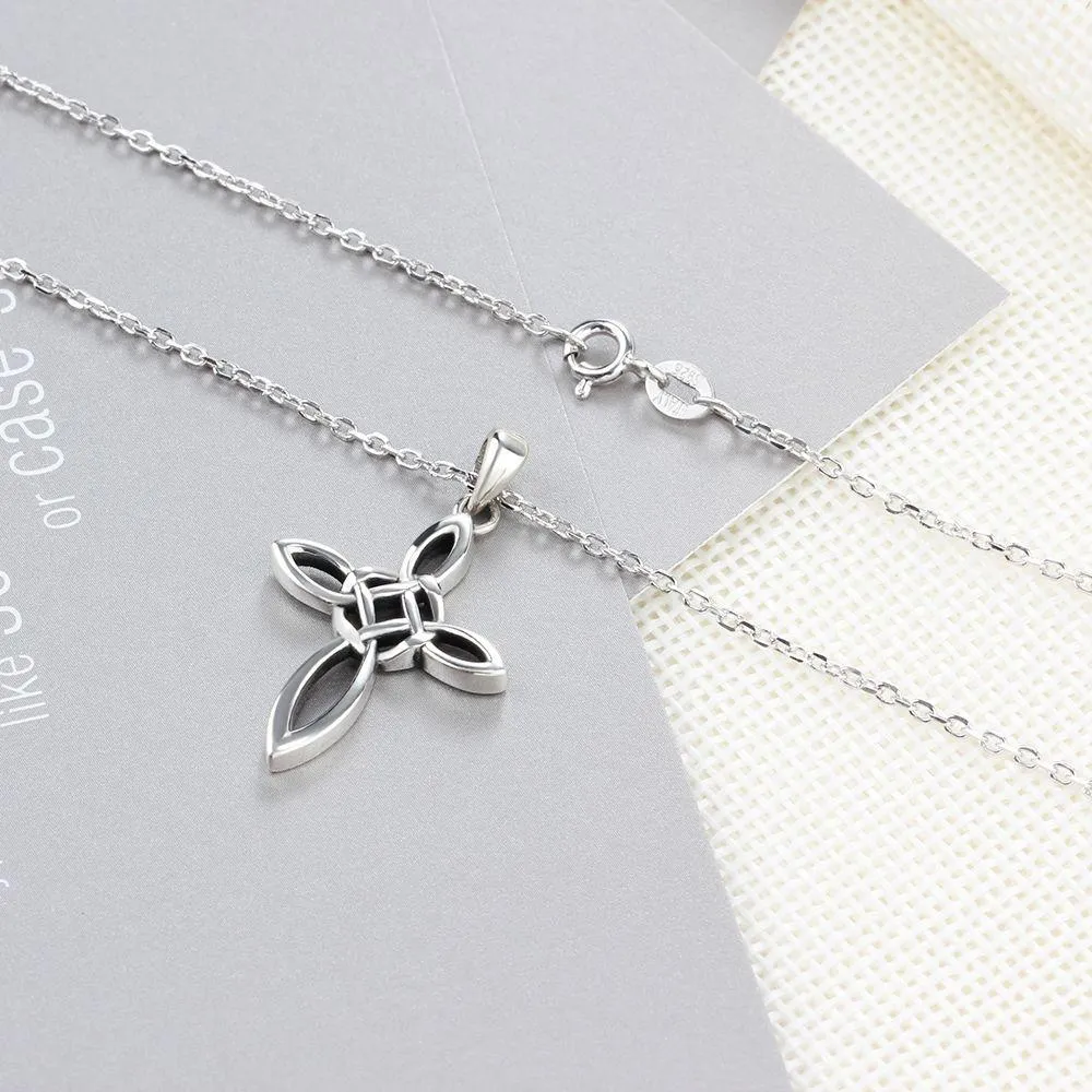 Cross Pattern Vintage Pendant Necklace Jewelry