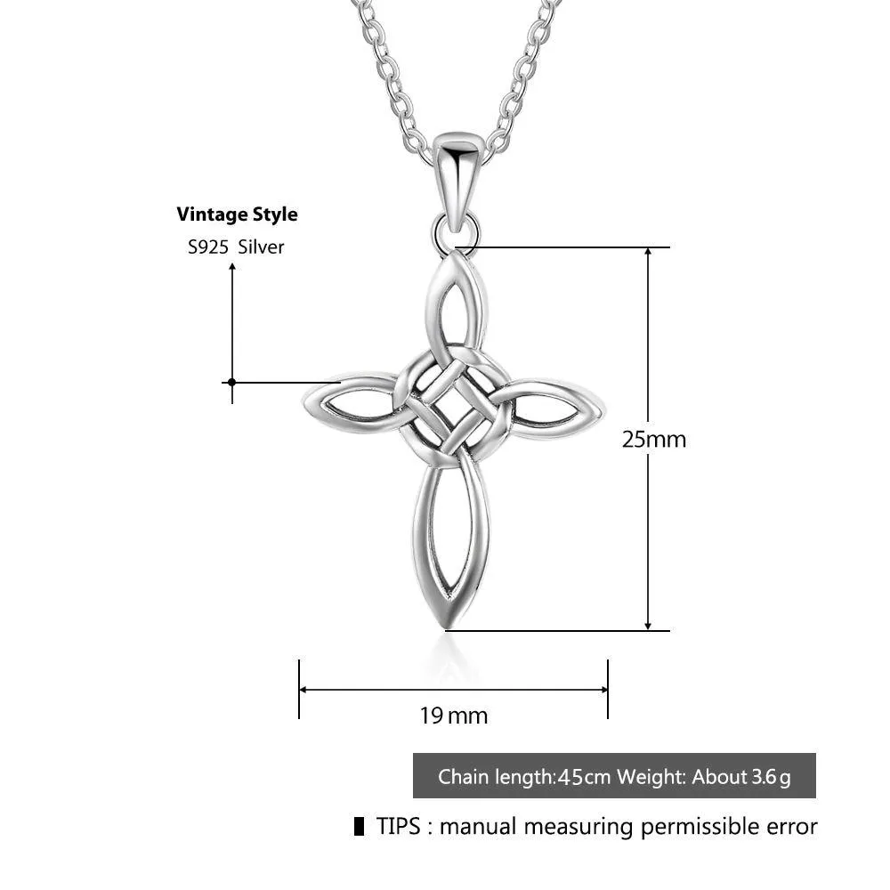 Cross Pattern Vintage Pendant Necklace Jewelry