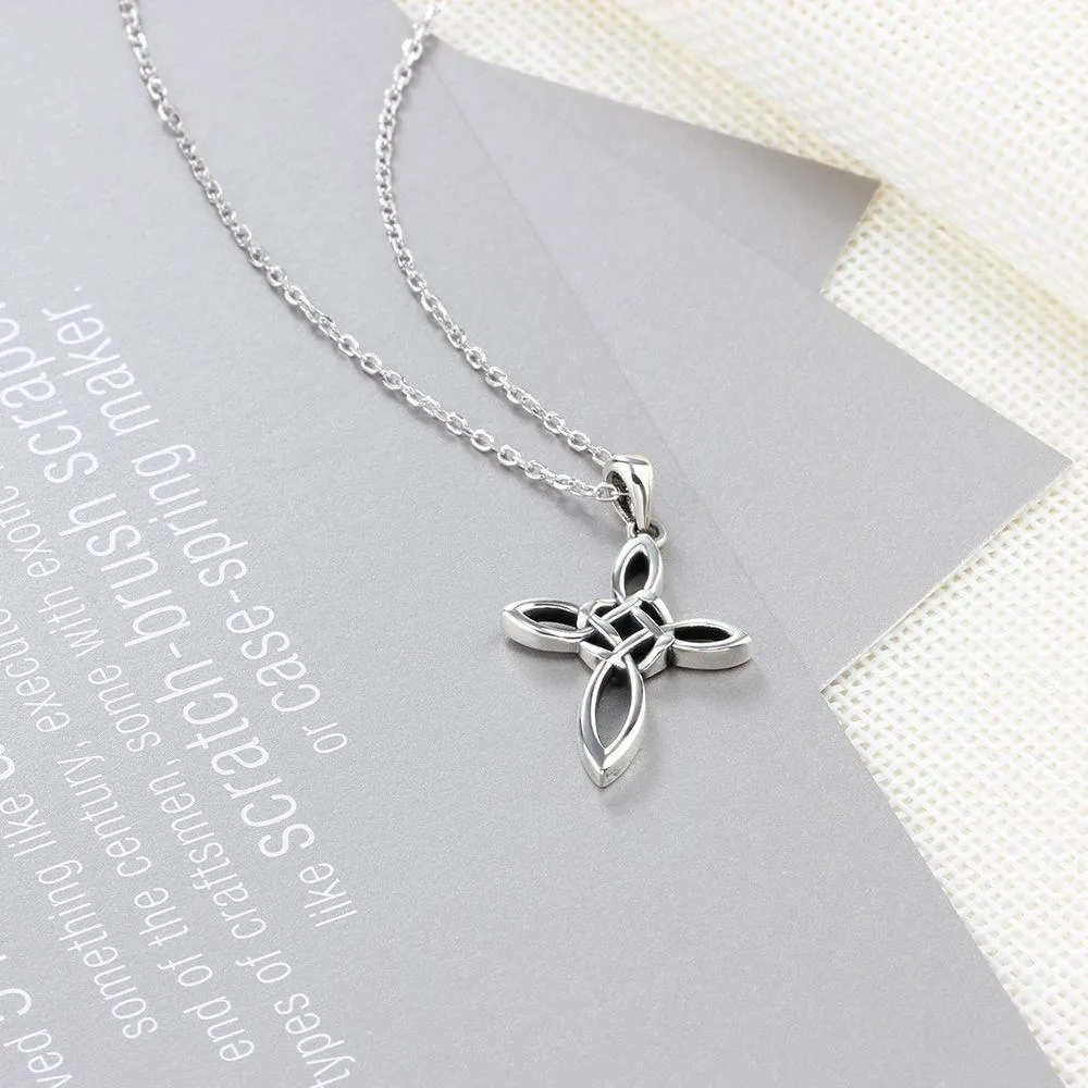 Cross Pattern Vintage Pendant Necklace Jewelry