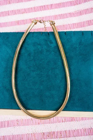 Crowd Pleaser Goldtone Omega Chain Necklace