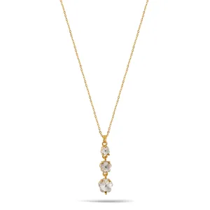 CRYSTAL FLOWER PENDANT NECKLACE #SQ260-060318 (NG11)