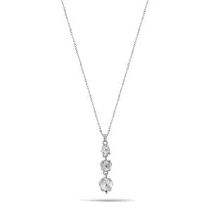 CRYSTAL FLOWER PENDANT NECKLACE #SQ260-060318 (NG11)