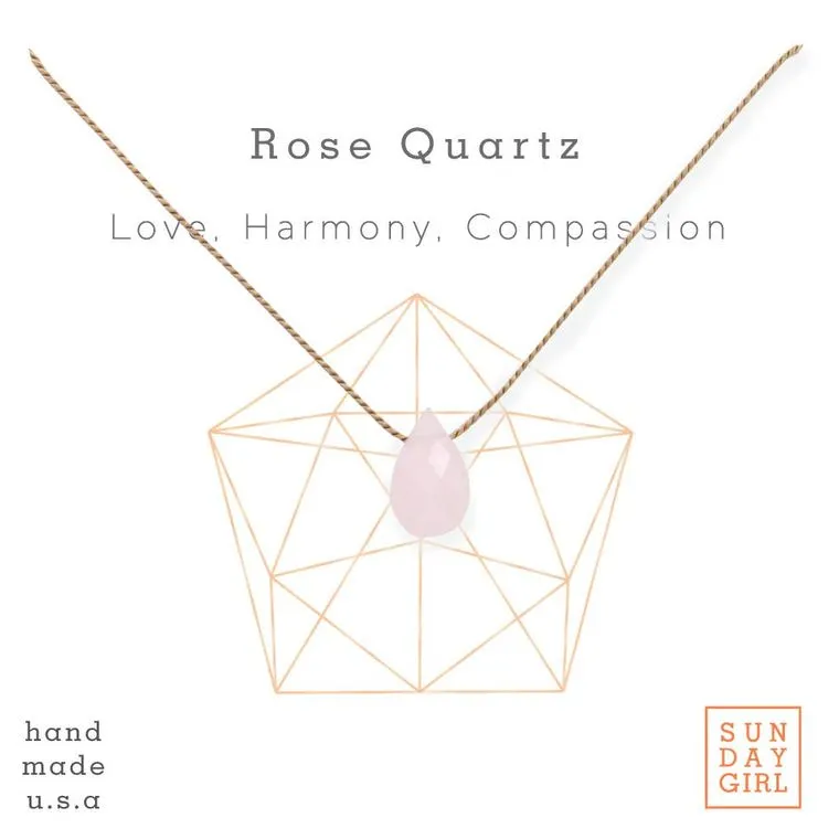 Crystal Intention Necklace - Rose Quartz - HALF OFF