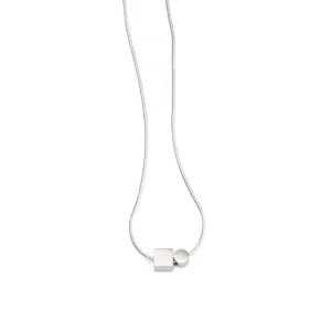 Cube   Dot Pendant Set - Silver