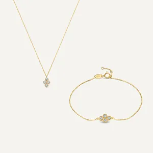 Cubic Zirconia Flower Set