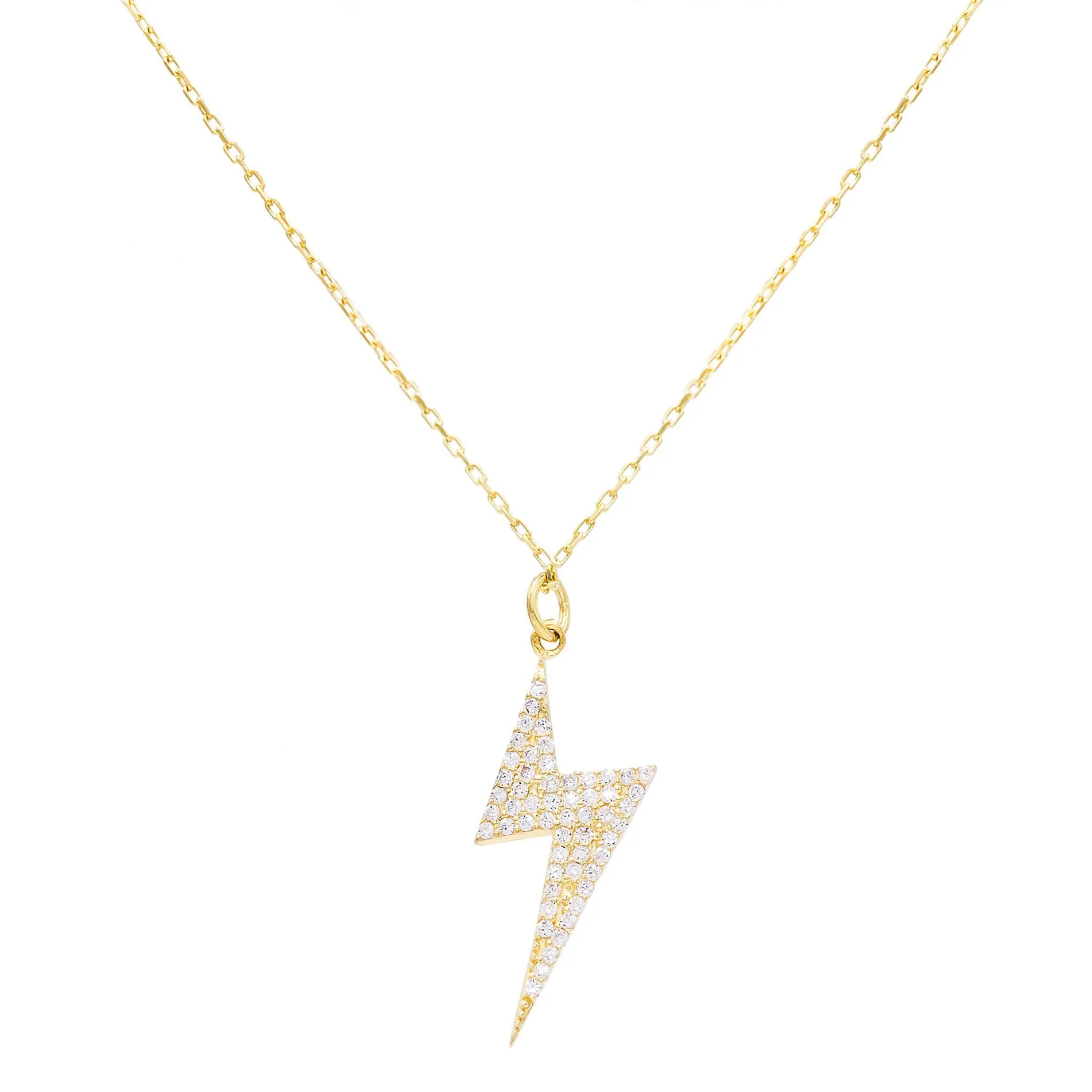 CZ Bolt Necklace