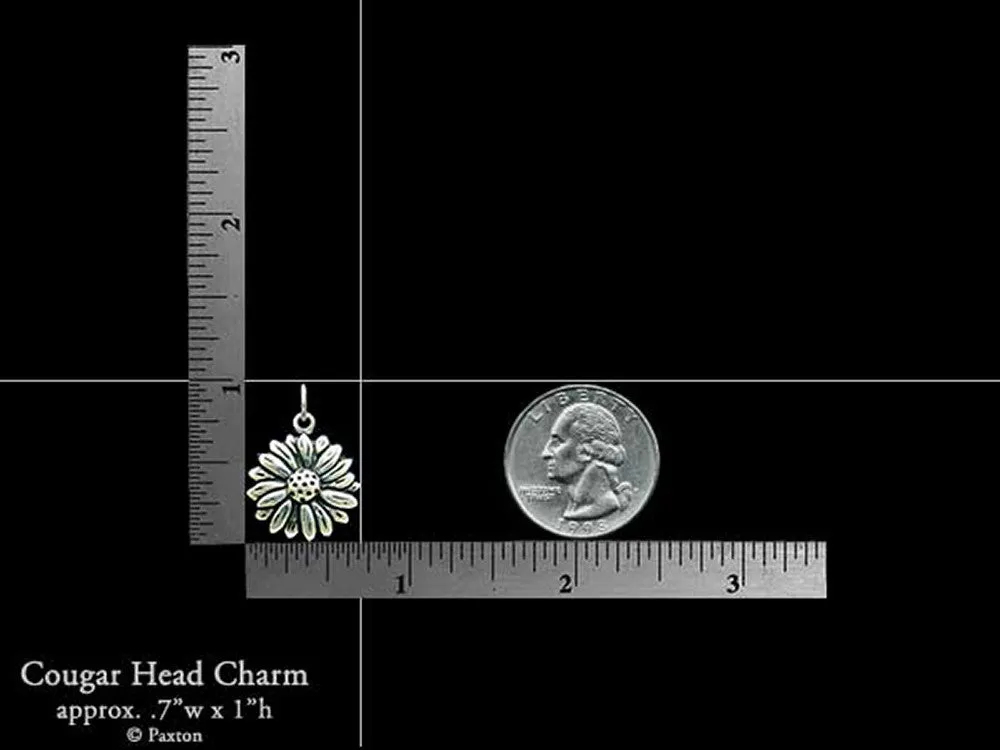 Daisy Flower Charm Necklace Sterling Silver
