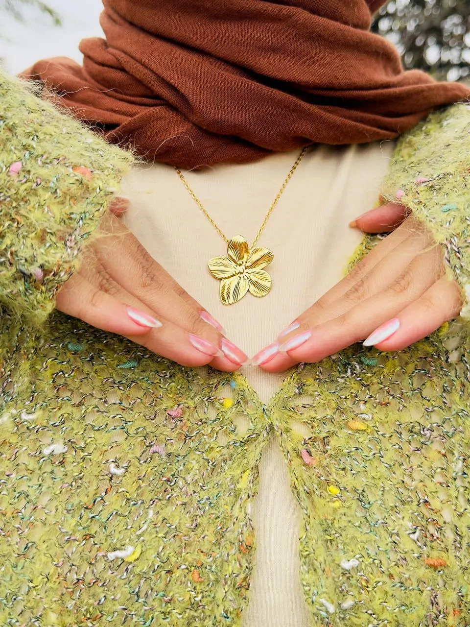 Daisy Necklace - Stainless Steel