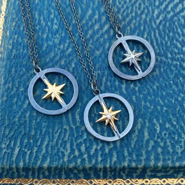 D&D Compass Rose Pendant, West 13th Collection, Doyle & Doyle