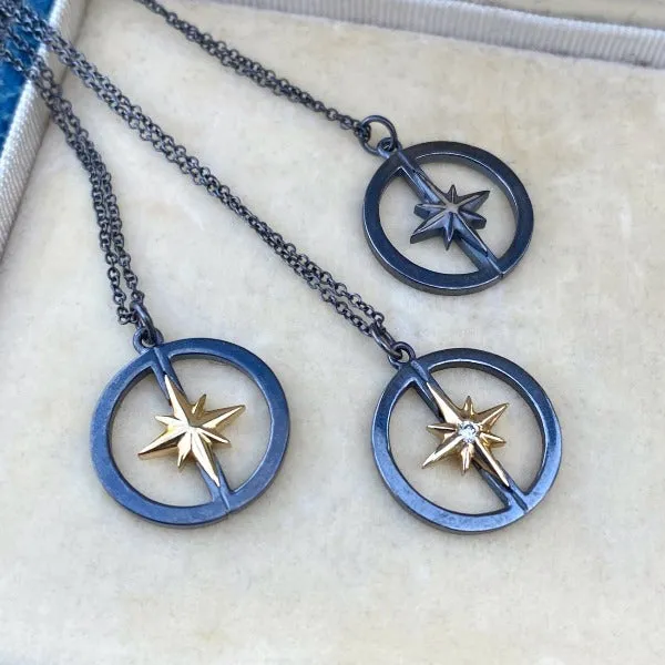 D&D Compass Rose Pendant, West 13th Collection, Doyle & Doyle