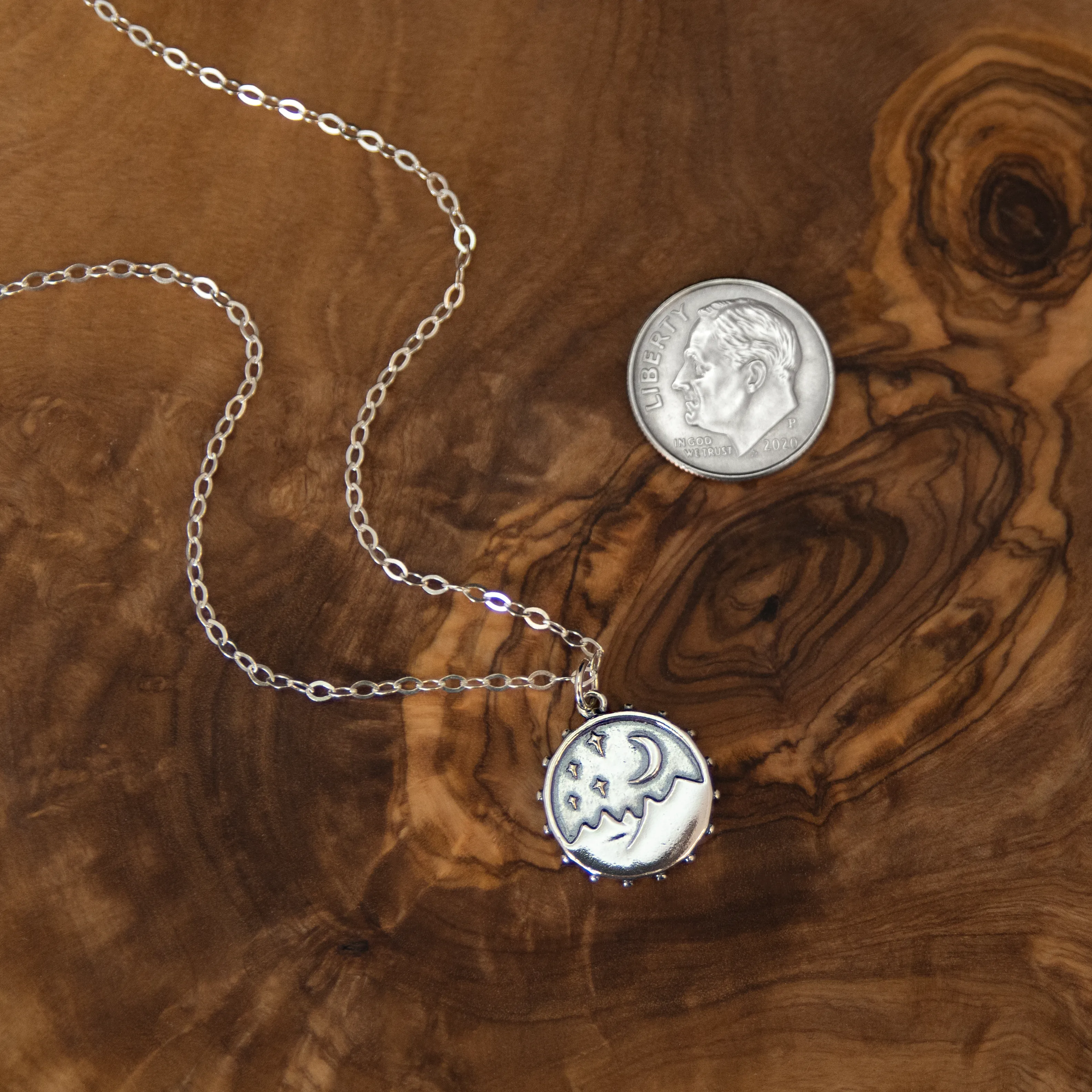 danenberg mountain motif necklace • happy 18th birthday