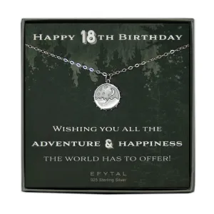 danenberg mountain motif necklace • happy 18th birthday
