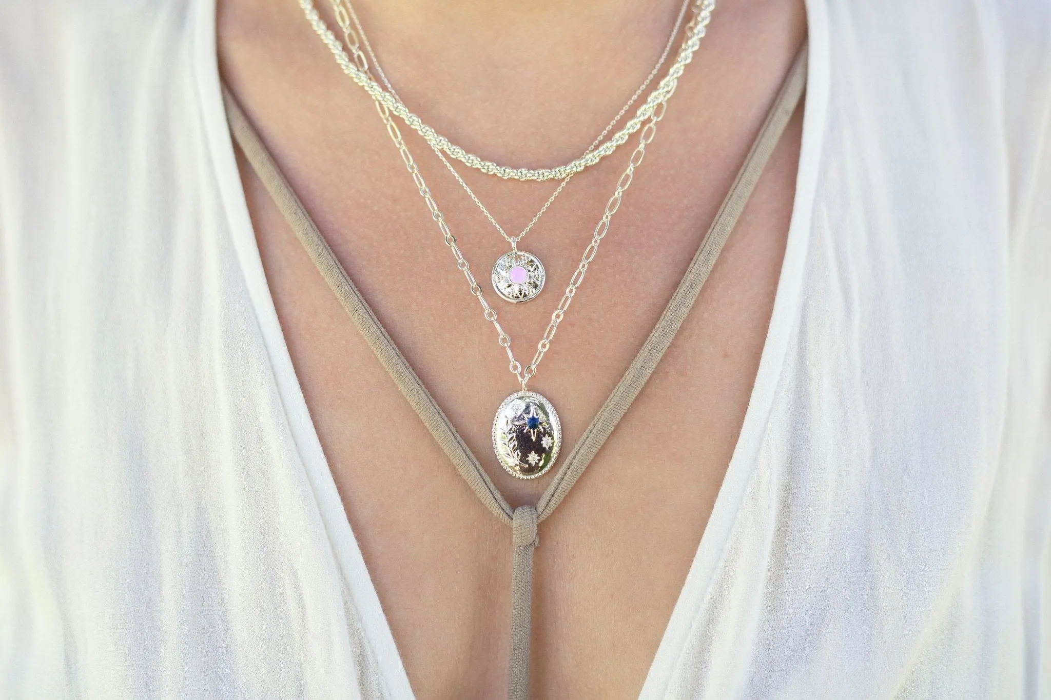 Daphne & Aster Necklace - Silver