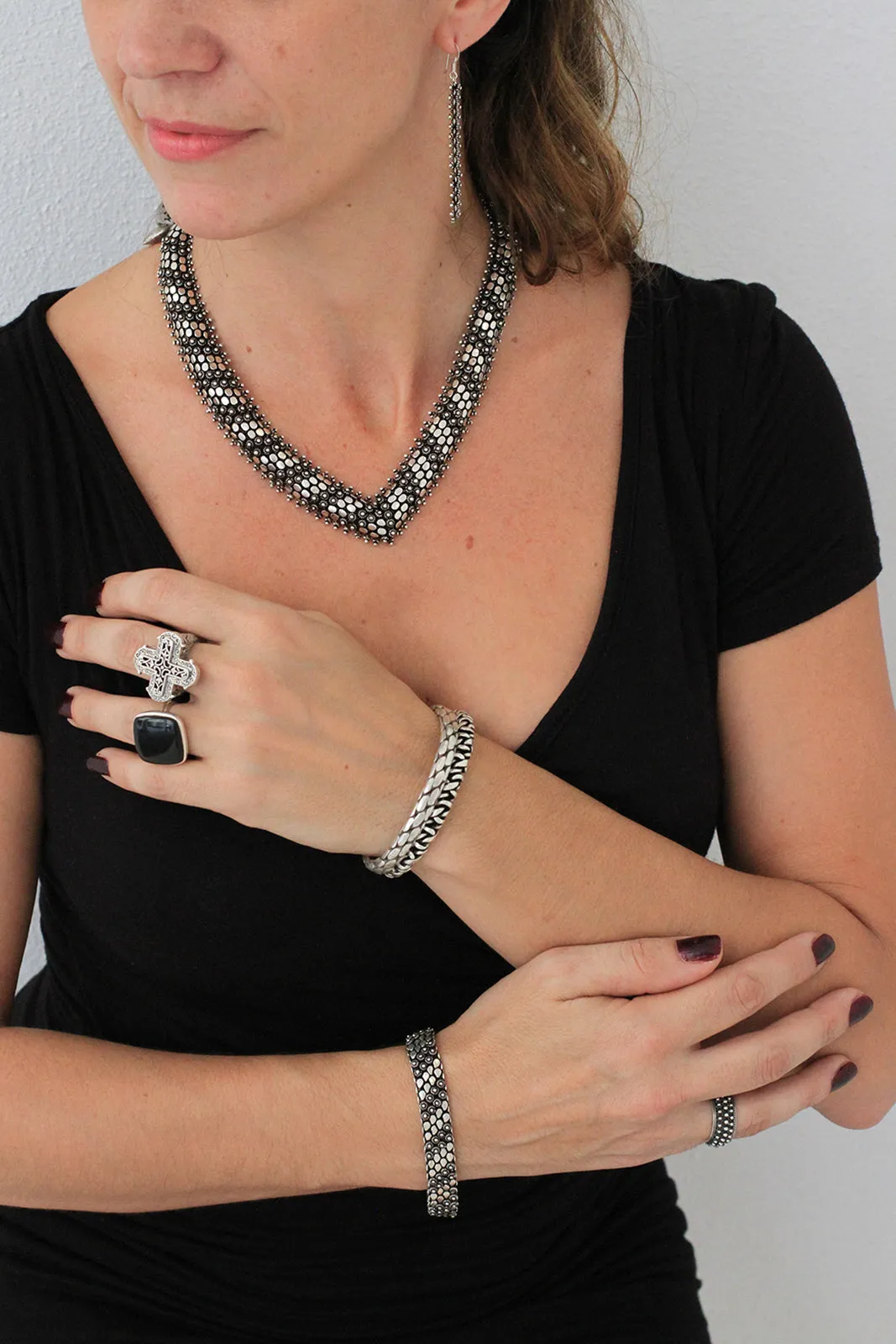 Decadent Sterling Silver Laos Necklace