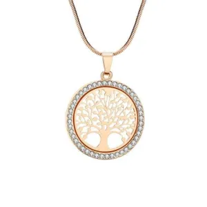 Delicate Jeweled Tree of Life Pendant Necklace