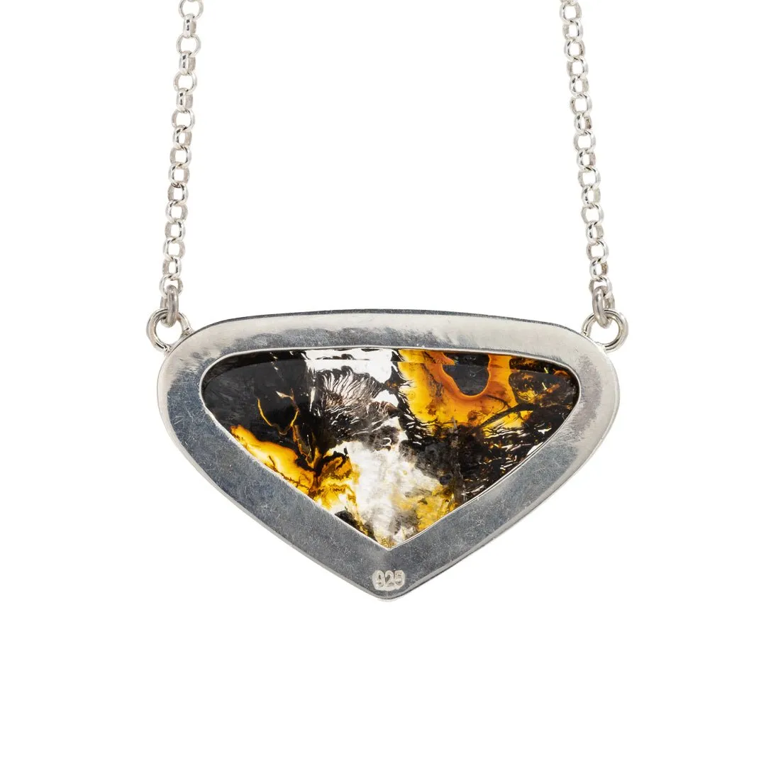 Dendritic Quartz 39.73 Carat Sterling Silver Handcrafted 18 Inch Necklace