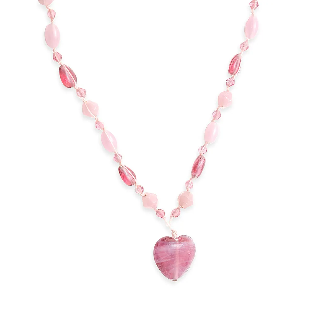 Desert Rose Heart Necklace