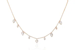Diamond & White Quartz Ultimate Teardrop Necklace
