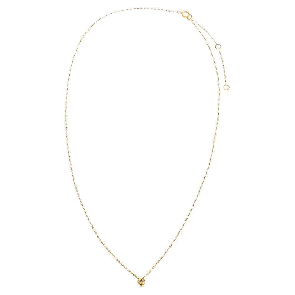 Diamond Mini Flower Necklace 14K
