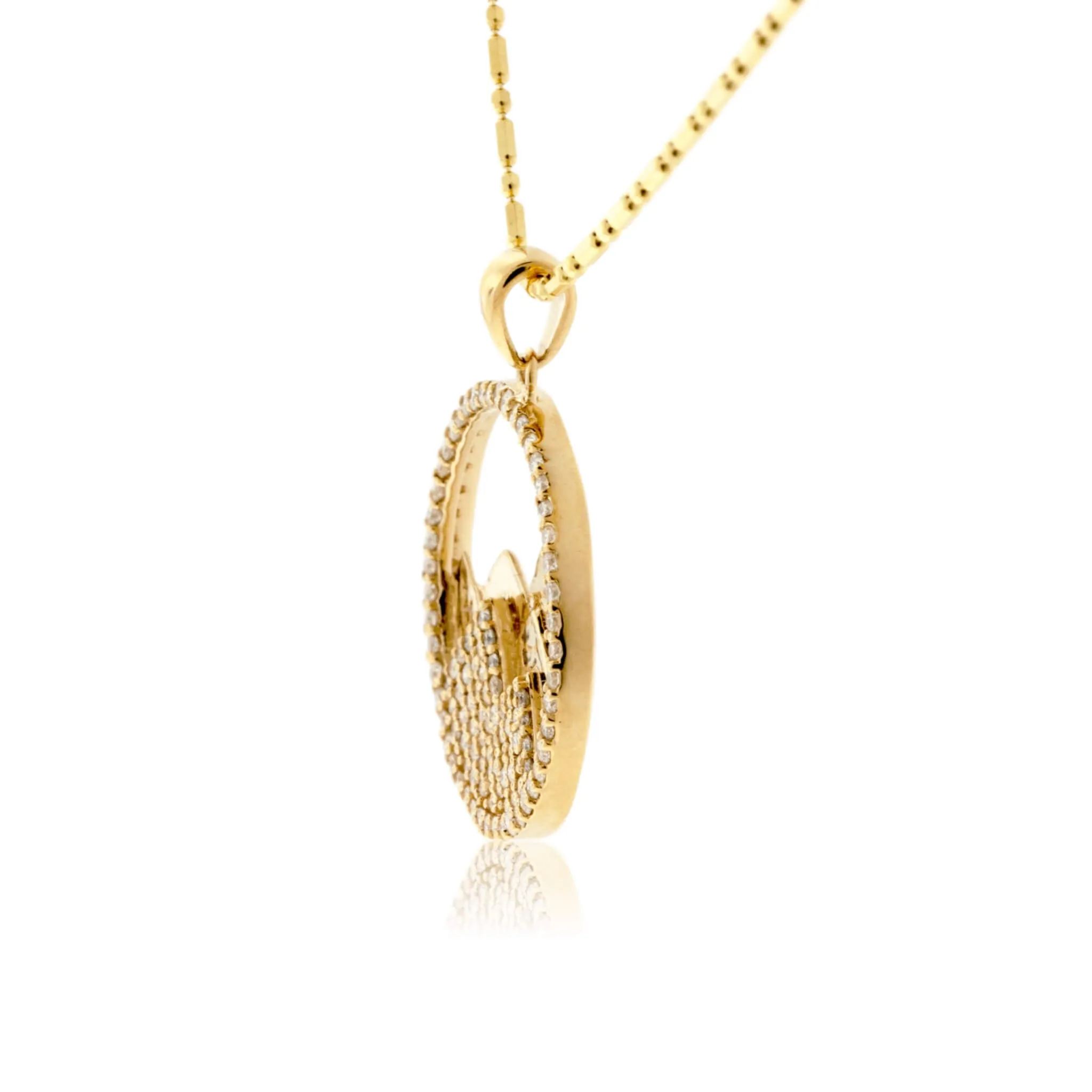 Diamond Mountain Silhouette in Circle Necklace