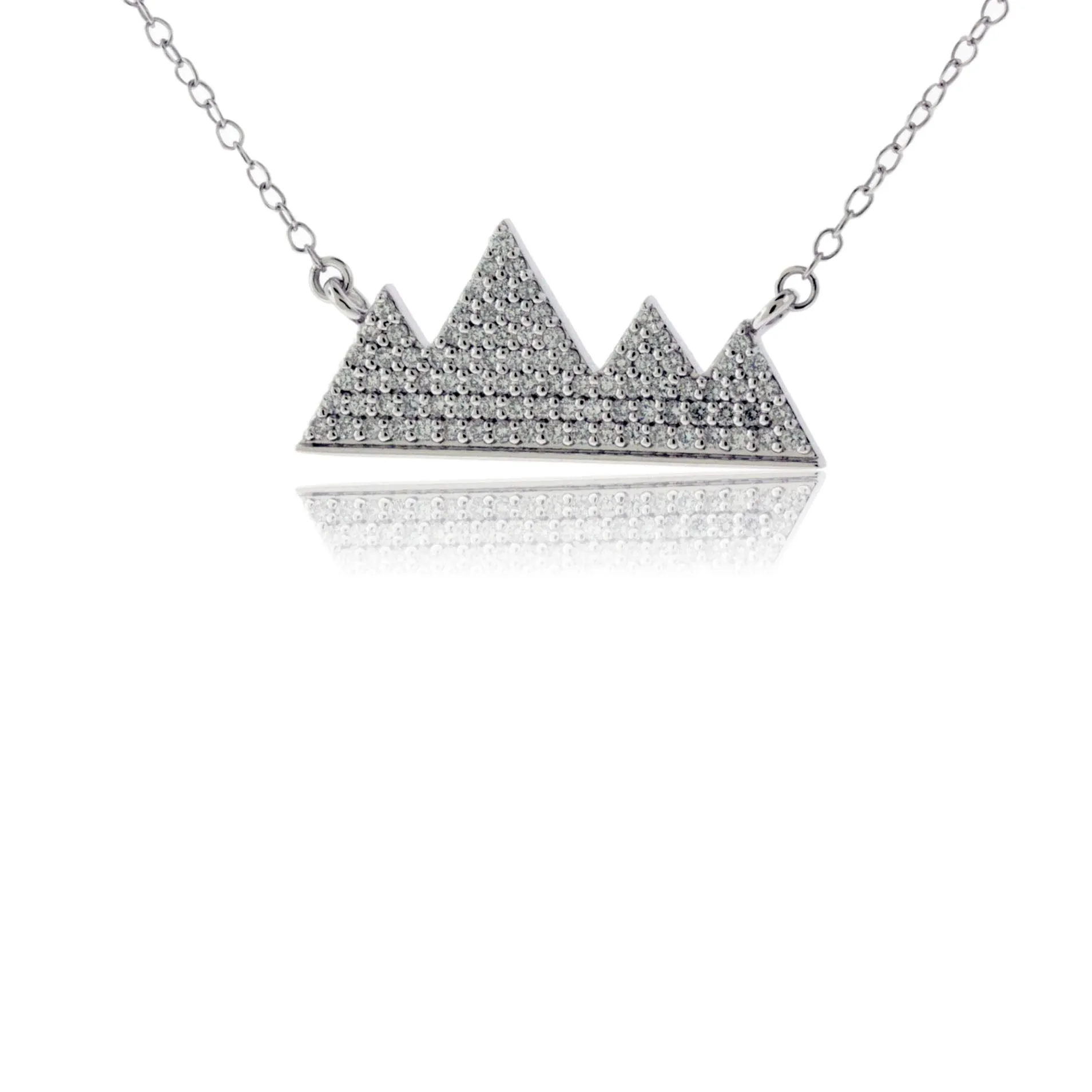 Diamond Mountain Silhouette Necklace