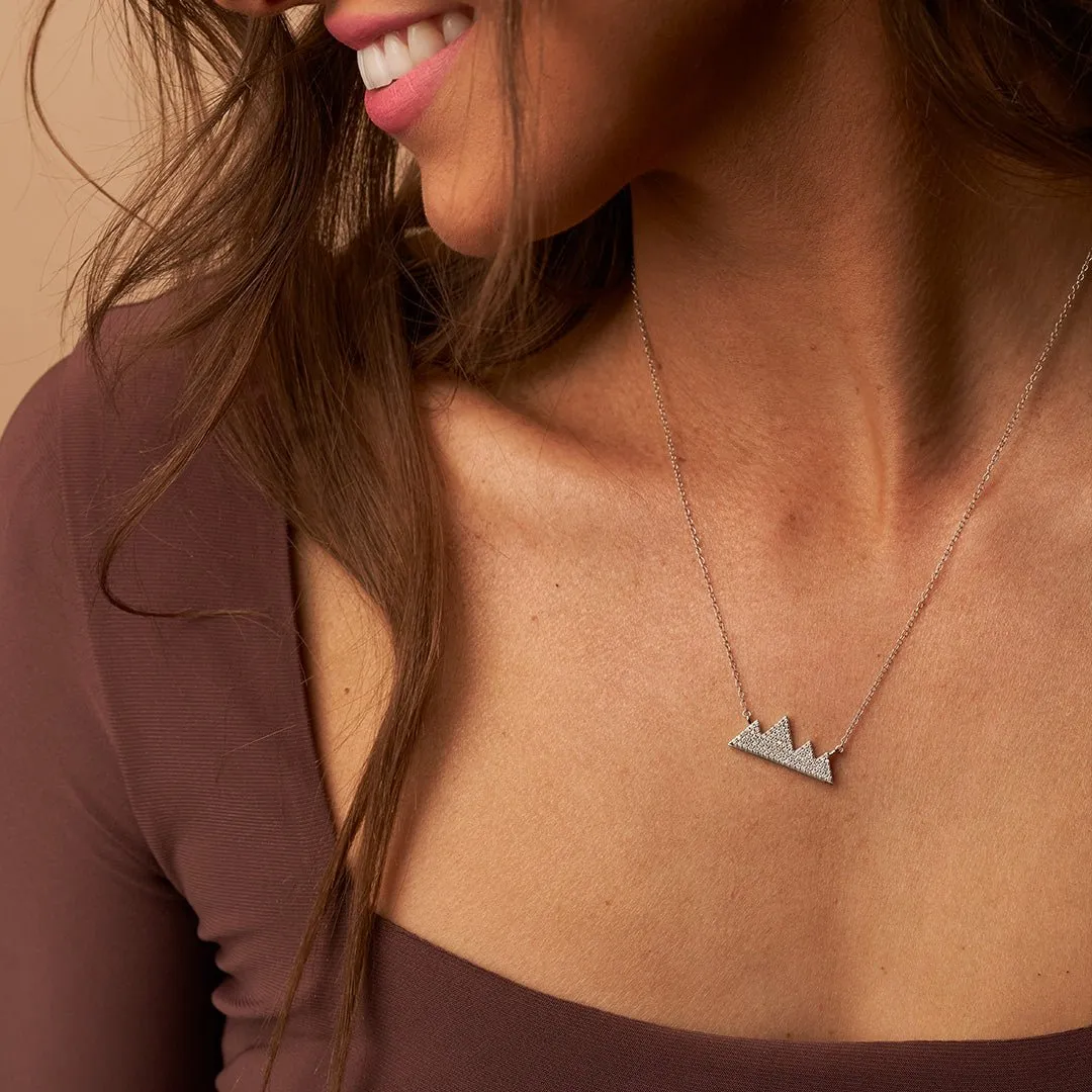 Diamond Mountain Silhouette Necklace