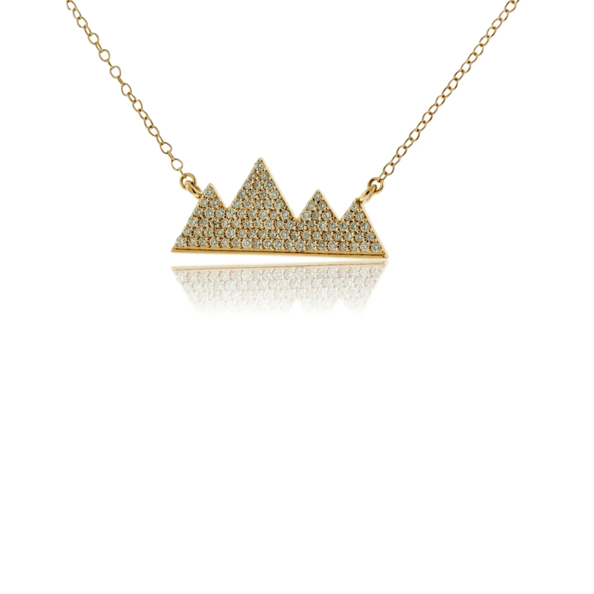 Diamond Mountain Silhouette Necklace