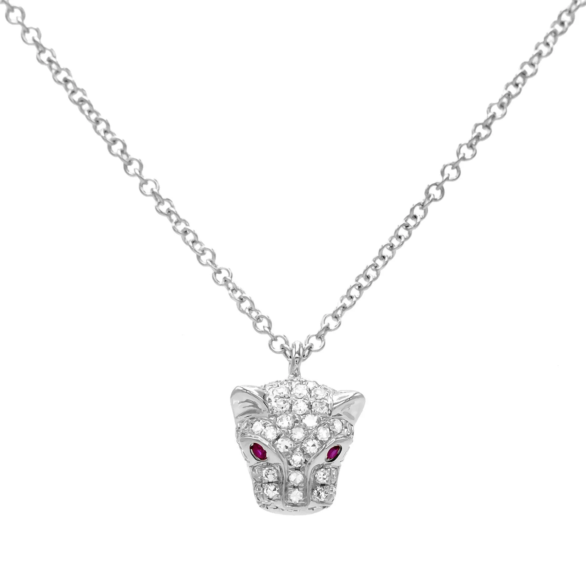 Diamond Panther Necklace 14K