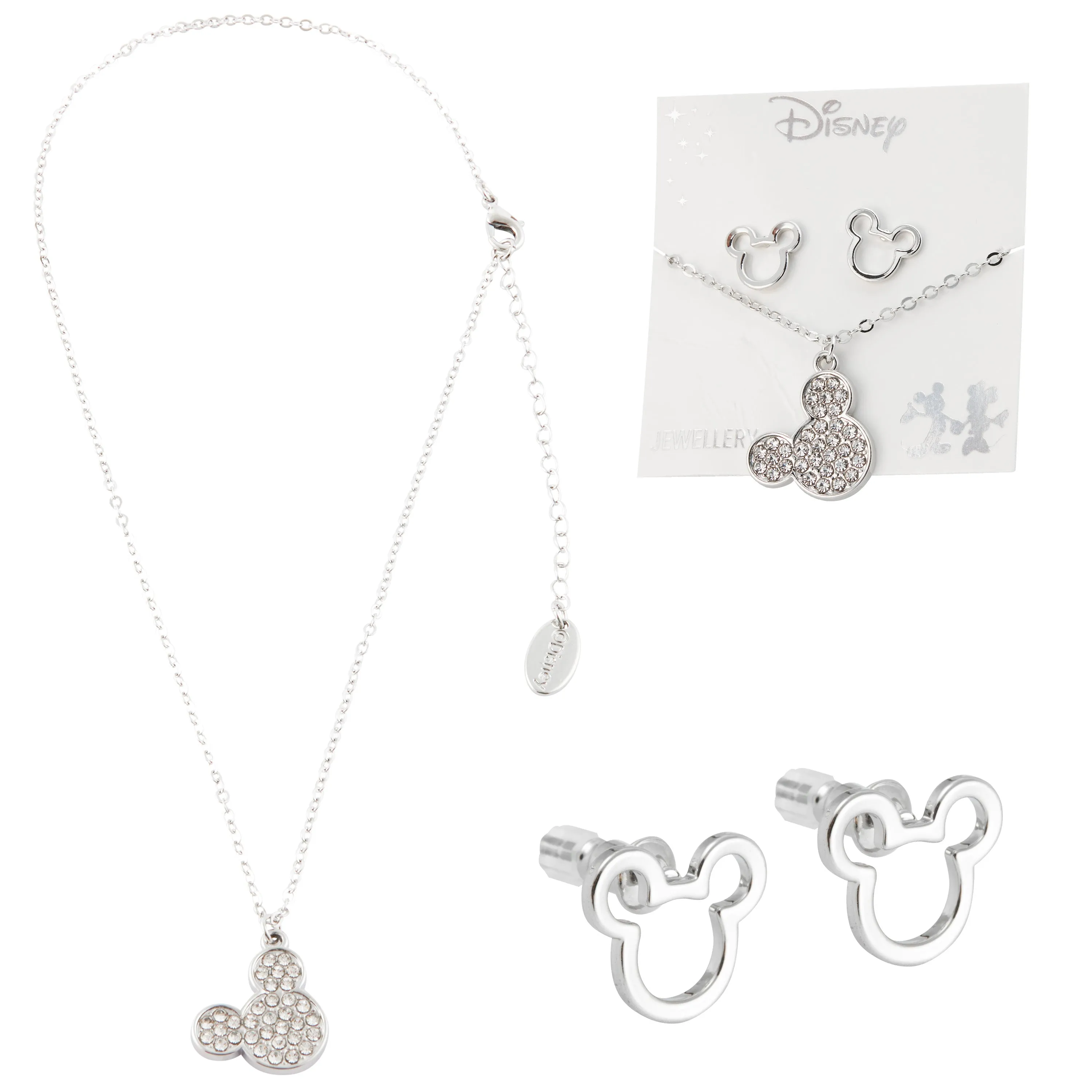 Disney Jewellery Set - Earrings, Bracelet & Necklace - Mickey