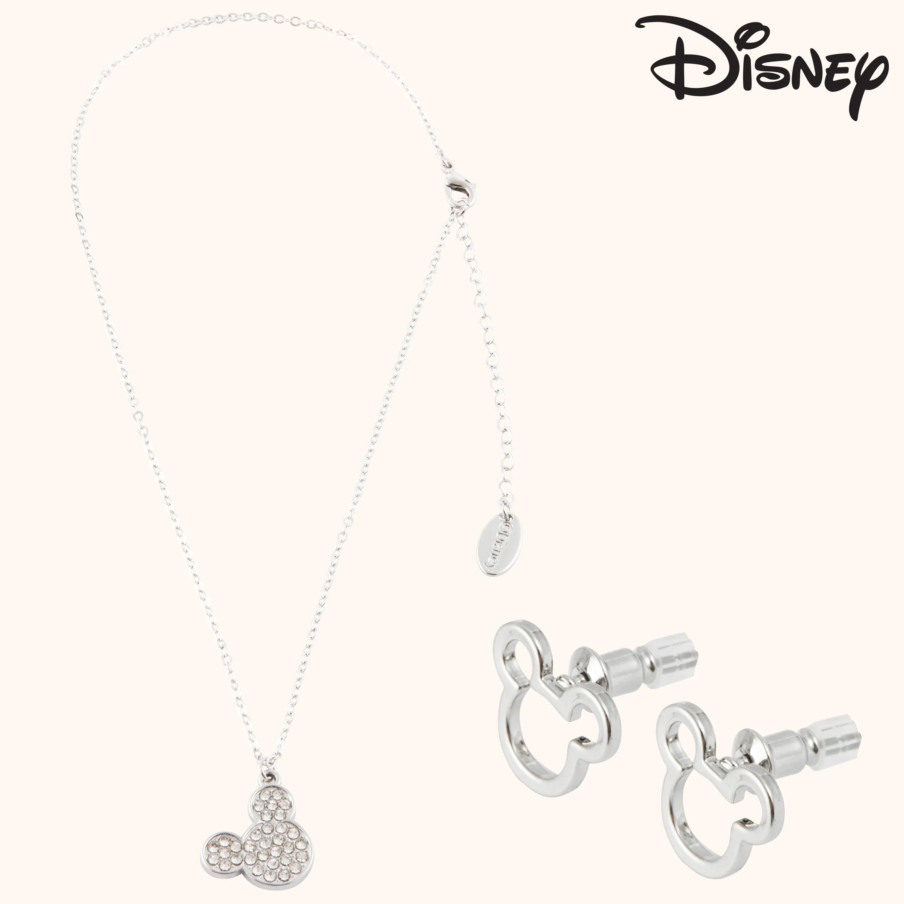 Disney Jewellery Set - Earrings, Bracelet & Necklace - Mickey