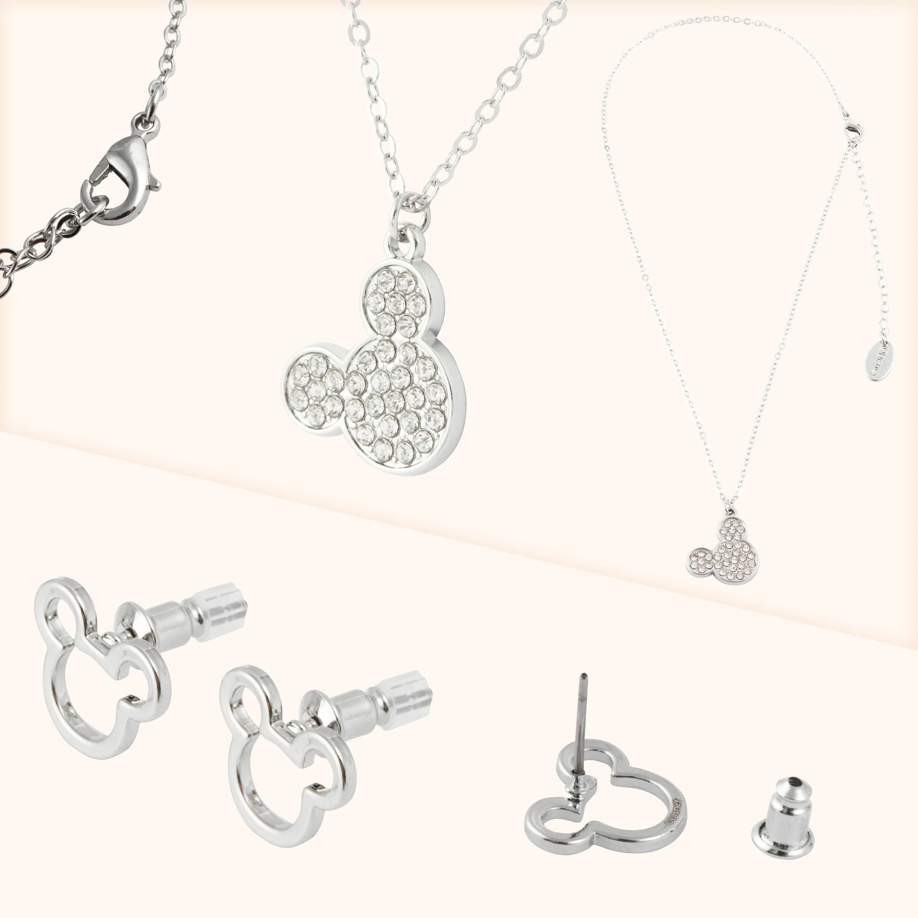 Disney Jewellery Set - Earrings, Bracelet & Necklace - Mickey