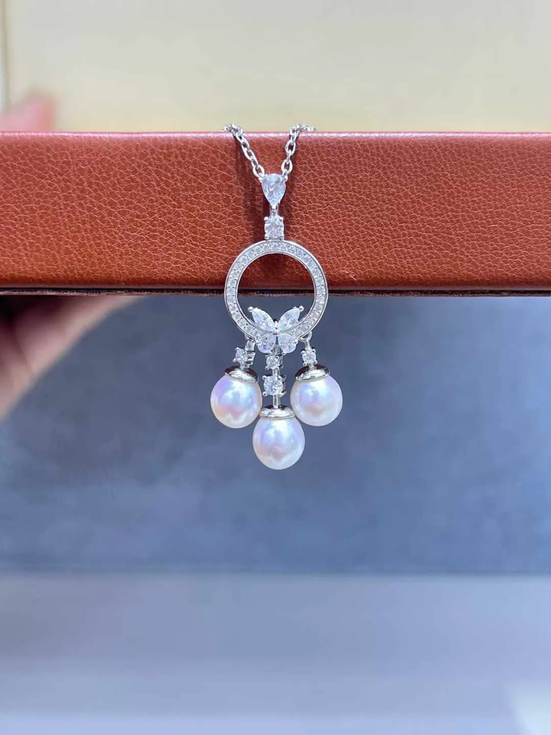 Dreamcatcher Three Pearls Pendant Necklace