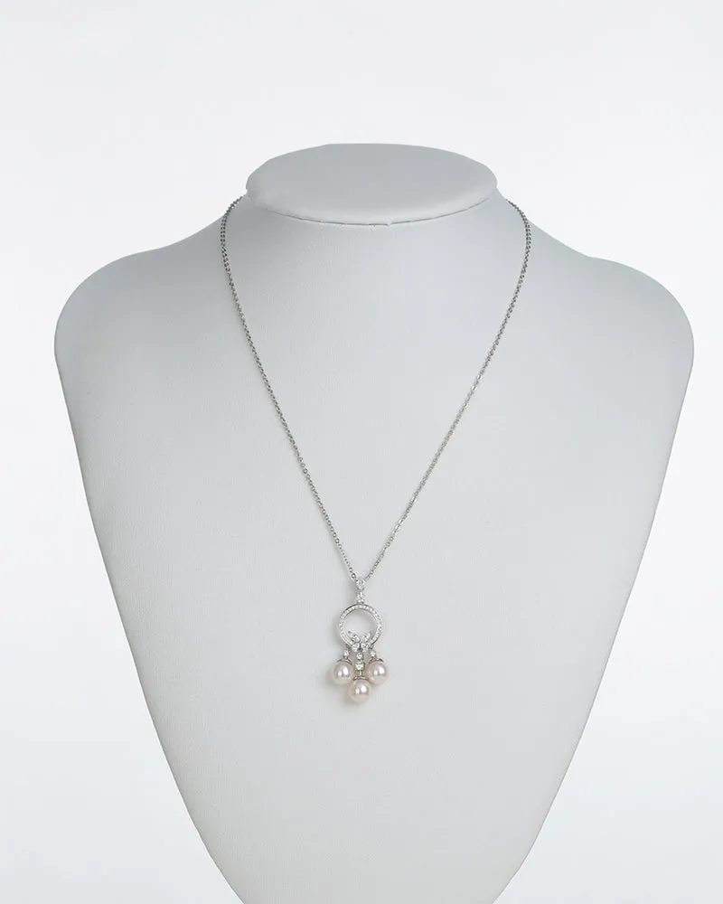 Dreamcatcher Three Pearls Pendant Necklace