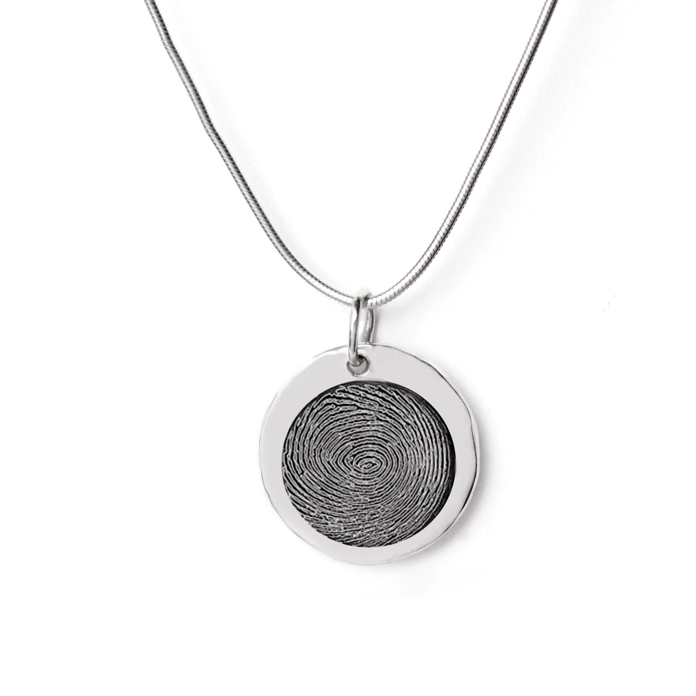 Engraved Fingerprint Pendant