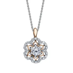 Eternal Flames Canadian Diamond Flower Pendant