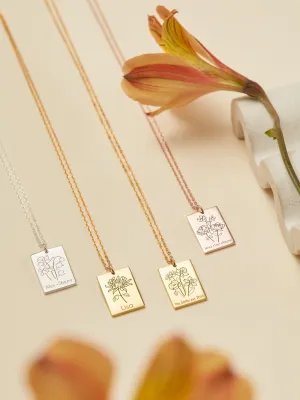 Family Floral Necklace