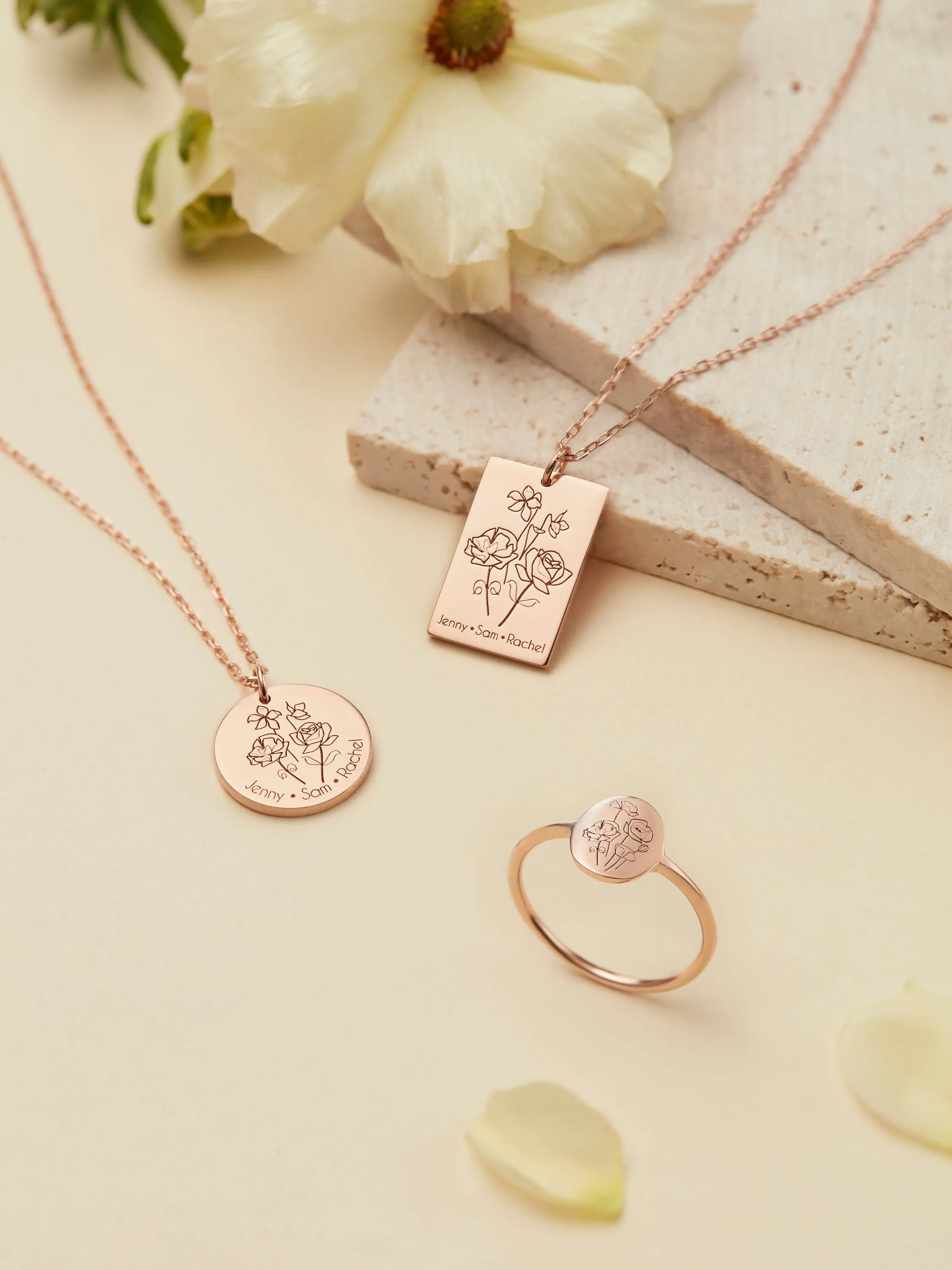 Family Floral Necklace