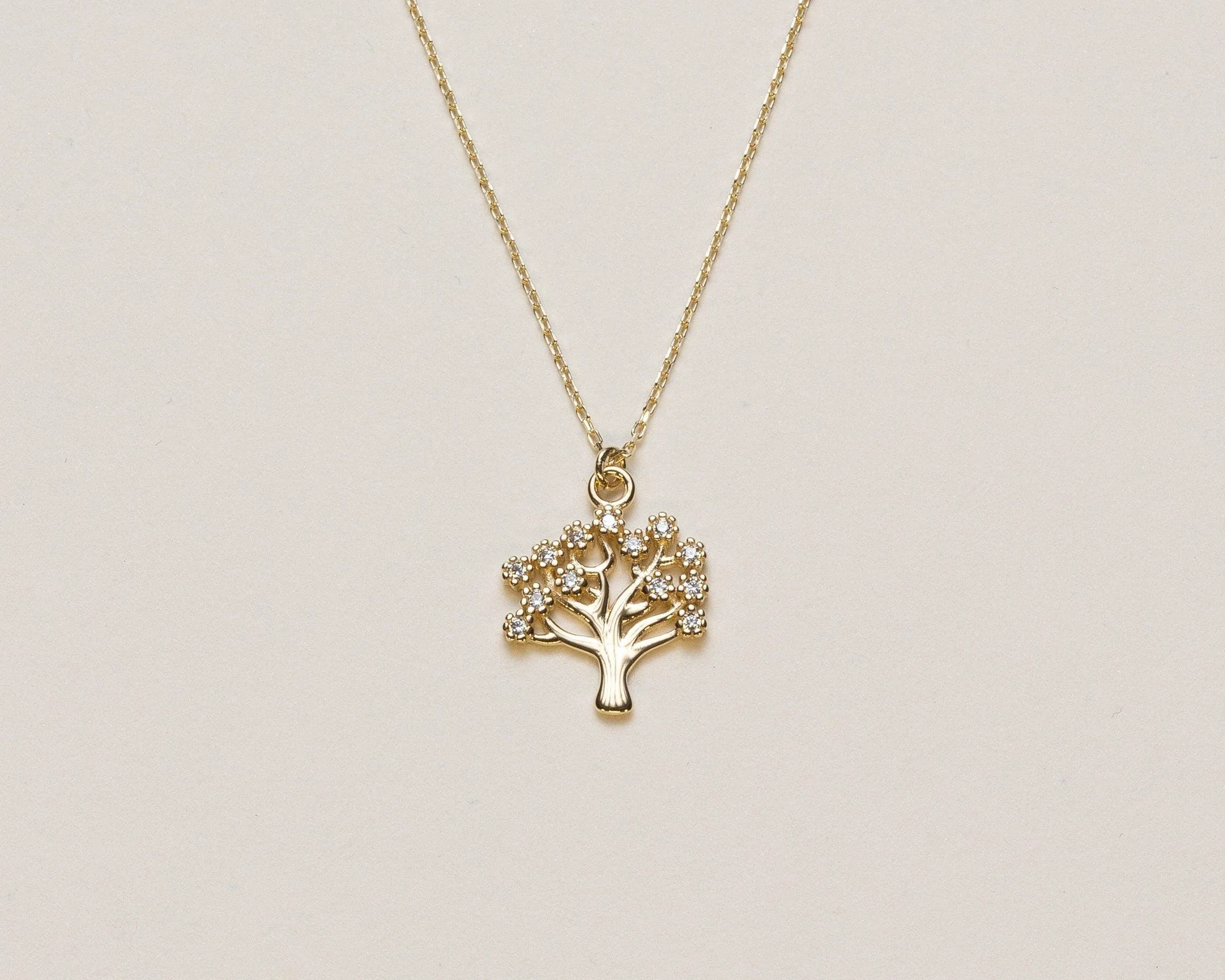 Family Tree Necklace - 18K Gold Vermeil